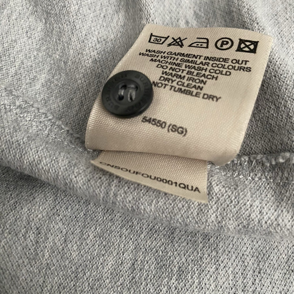 Burberry Polo Shirt T Shirt Gray Short Sleeve Cotton Nova Check Trim Logo Tee XL - Picture 8 of 8